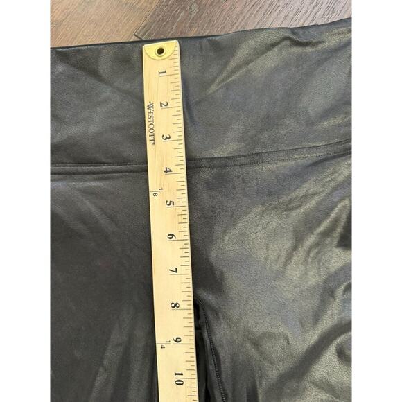 Spanx Faux Leather Leggings Body Shaping Casual High Rise Black Size S - Picture 4 of 8